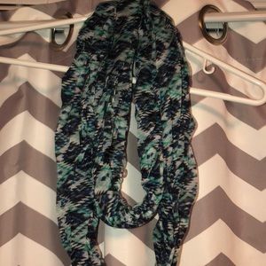 A tribal patterned scarf